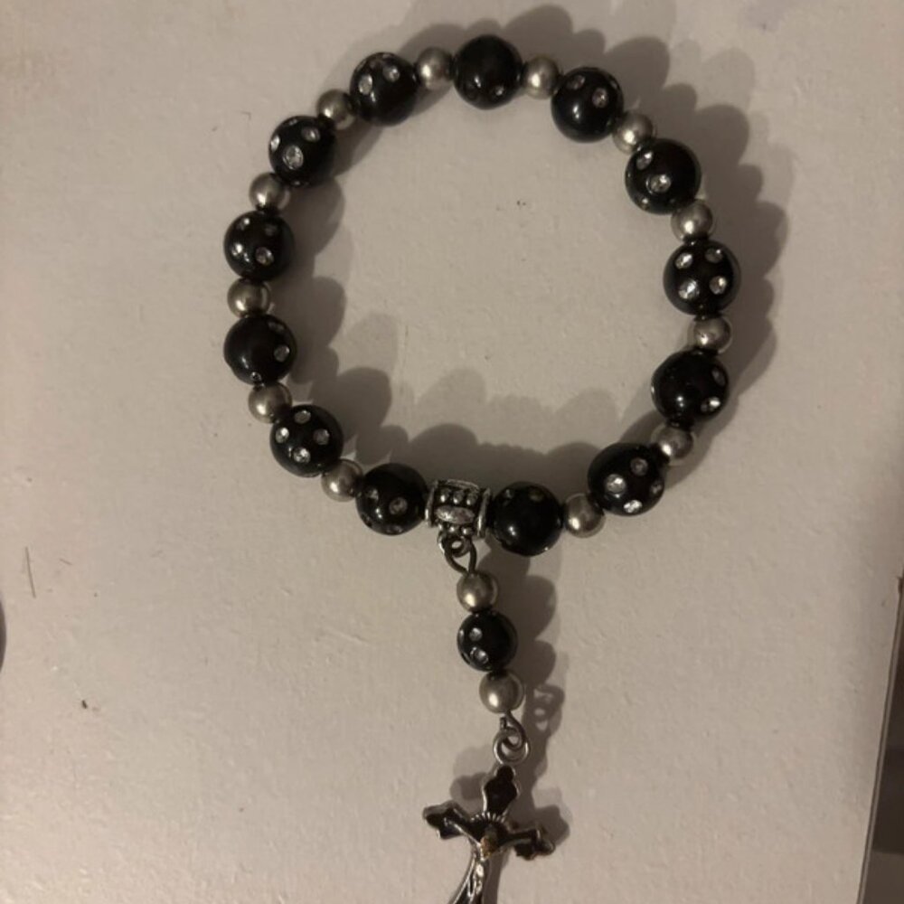Gothic cross bracelet